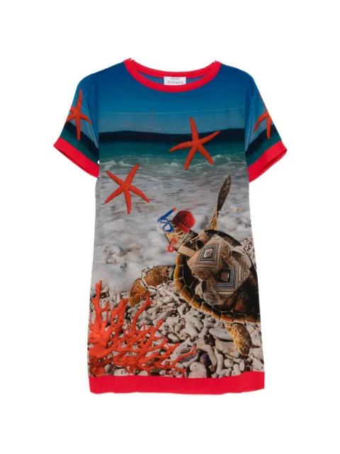 graphic-print short-sleeve mini dress by THE ARTISTYLIST