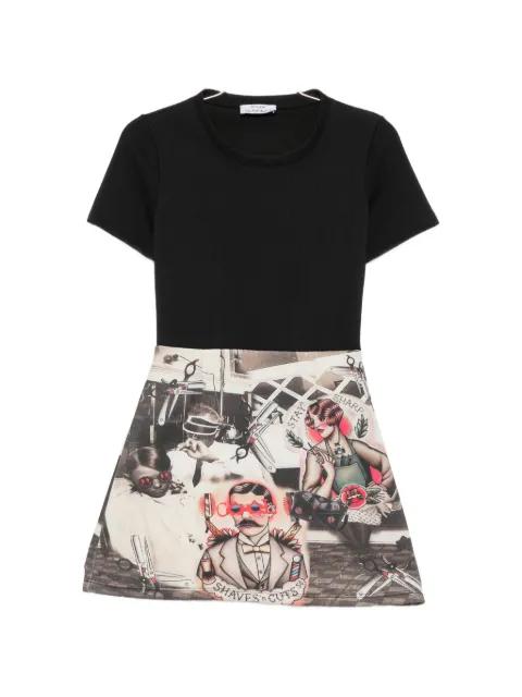 graphic-print short-sleeve mini dress by THE ARTISTYLIST