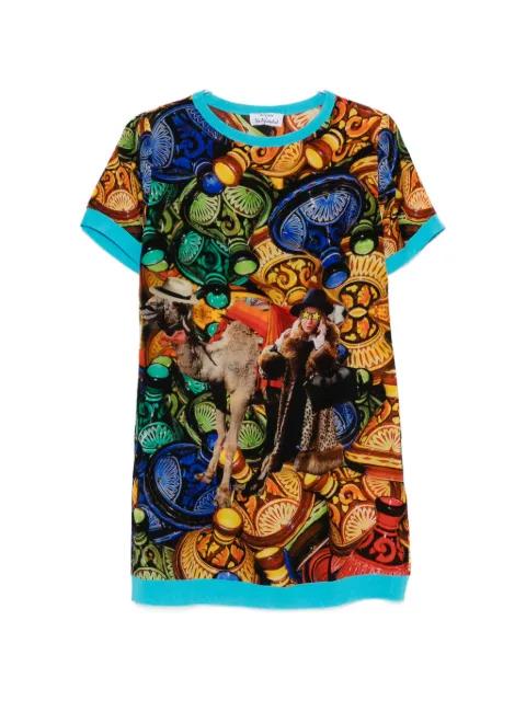 graphic-print short-sleeve mini dress by THE ARTISTYLIST