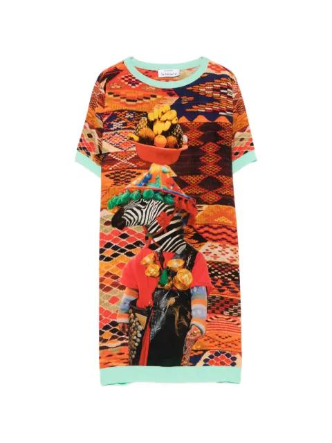graphic-print silk mini dress by THE ARTISTYLIST