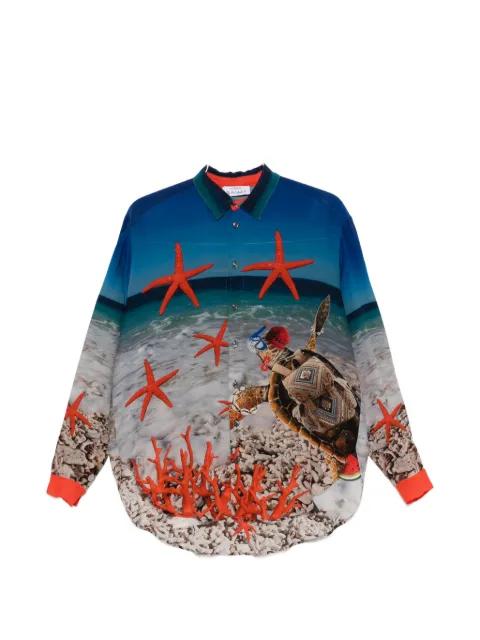 graphic-print silk shirt by THE ARTISTYLIST