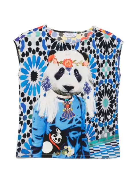 panda-print cotton T-shirt by THE ARTISTYLIST