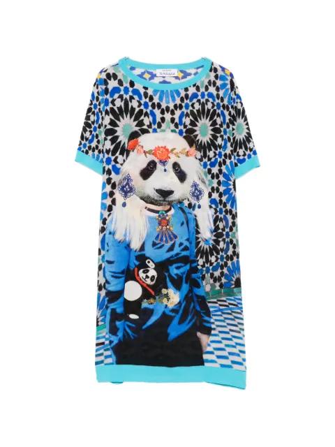panda-print silk mini dress by THE ARTISTYLIST