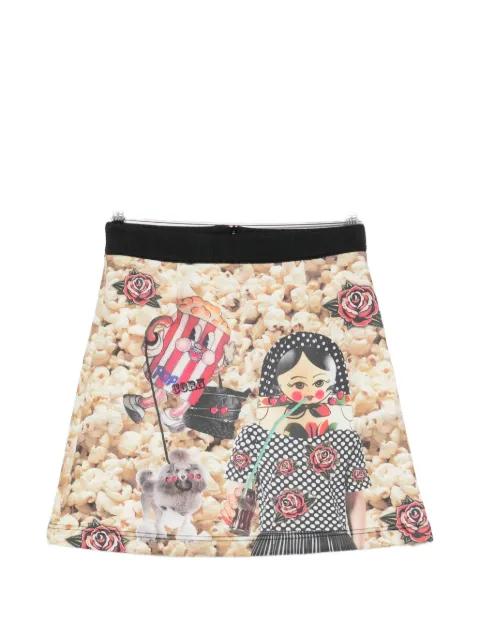 popcorn-print A-line mini skirt by THE ARTISTYLIST