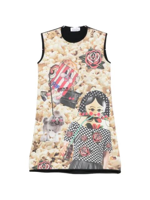 popcorn-print sleeveless mini dress by THE ARTISTYLIST