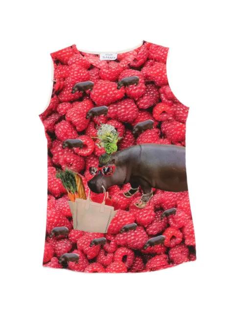 raspberry-print sleeveless top by THE ARTISTYLIST