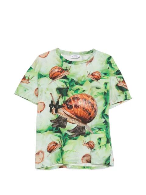 snail-print T-shirt by THE ARTISTYLIST