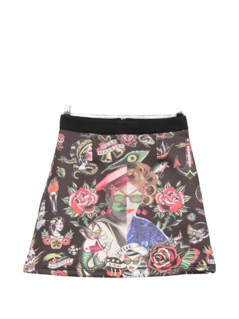 tattoo-print skirt by THE ARTISTYLIST