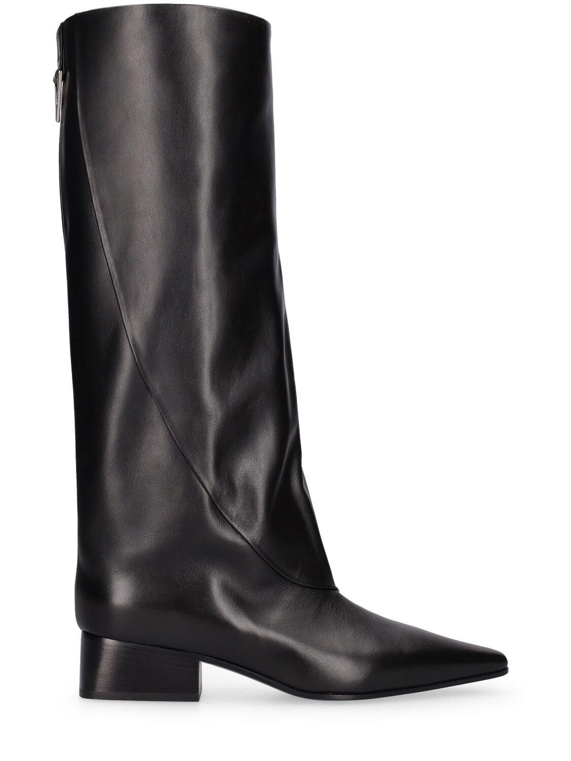 45mm Ibiza Leather Tall Boots by THE ATTICO
