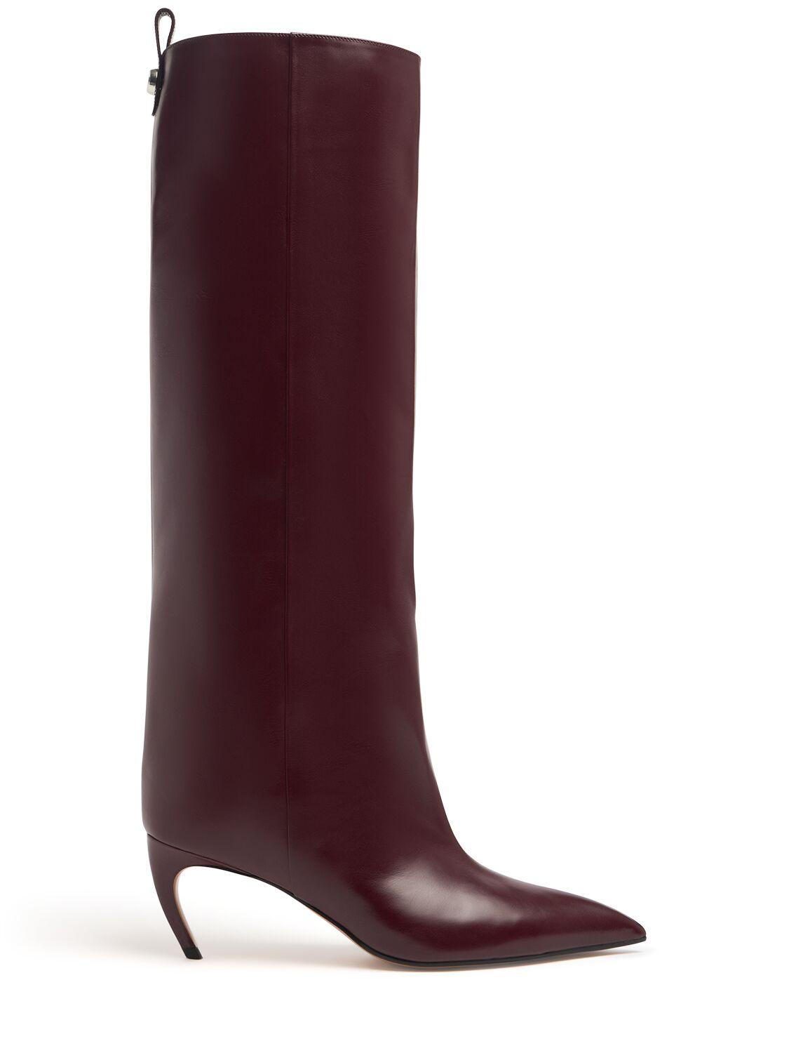 65mm Lea Leather Boots by THE ATTICO