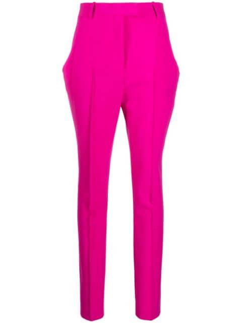 Berry high-waisted tailored trousers by THE ATTICO