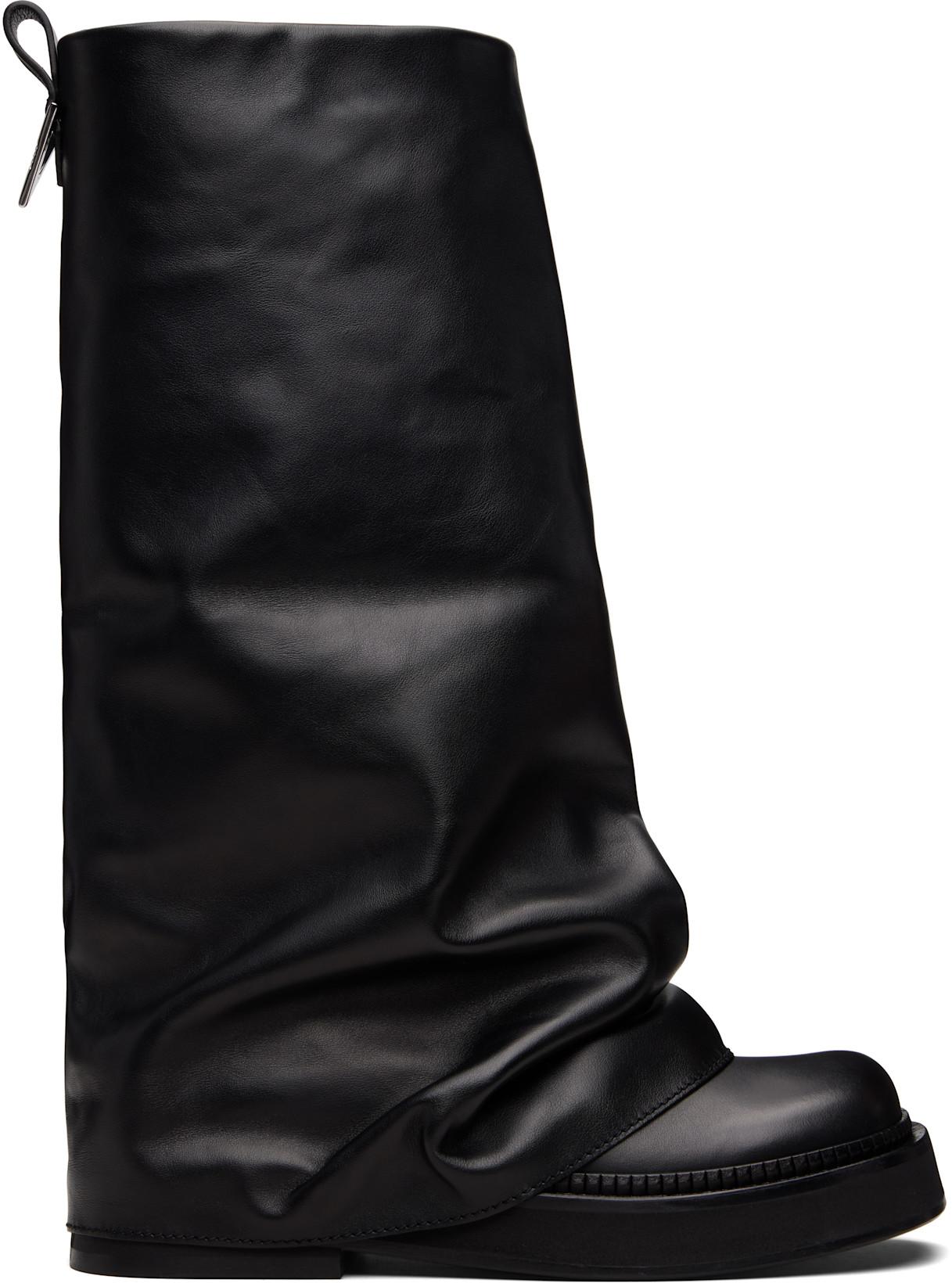 Black Robin Combat Boots by THE ATTICO