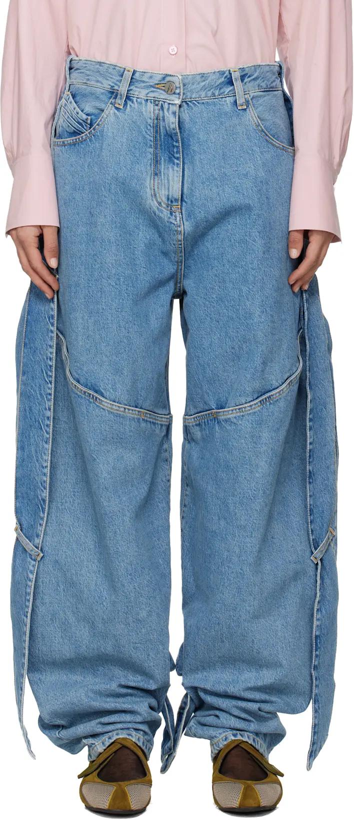 Blue Long Jeans by THE ATTICO