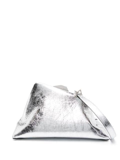 Day Off metallic leather clutch bag by THE ATTICO