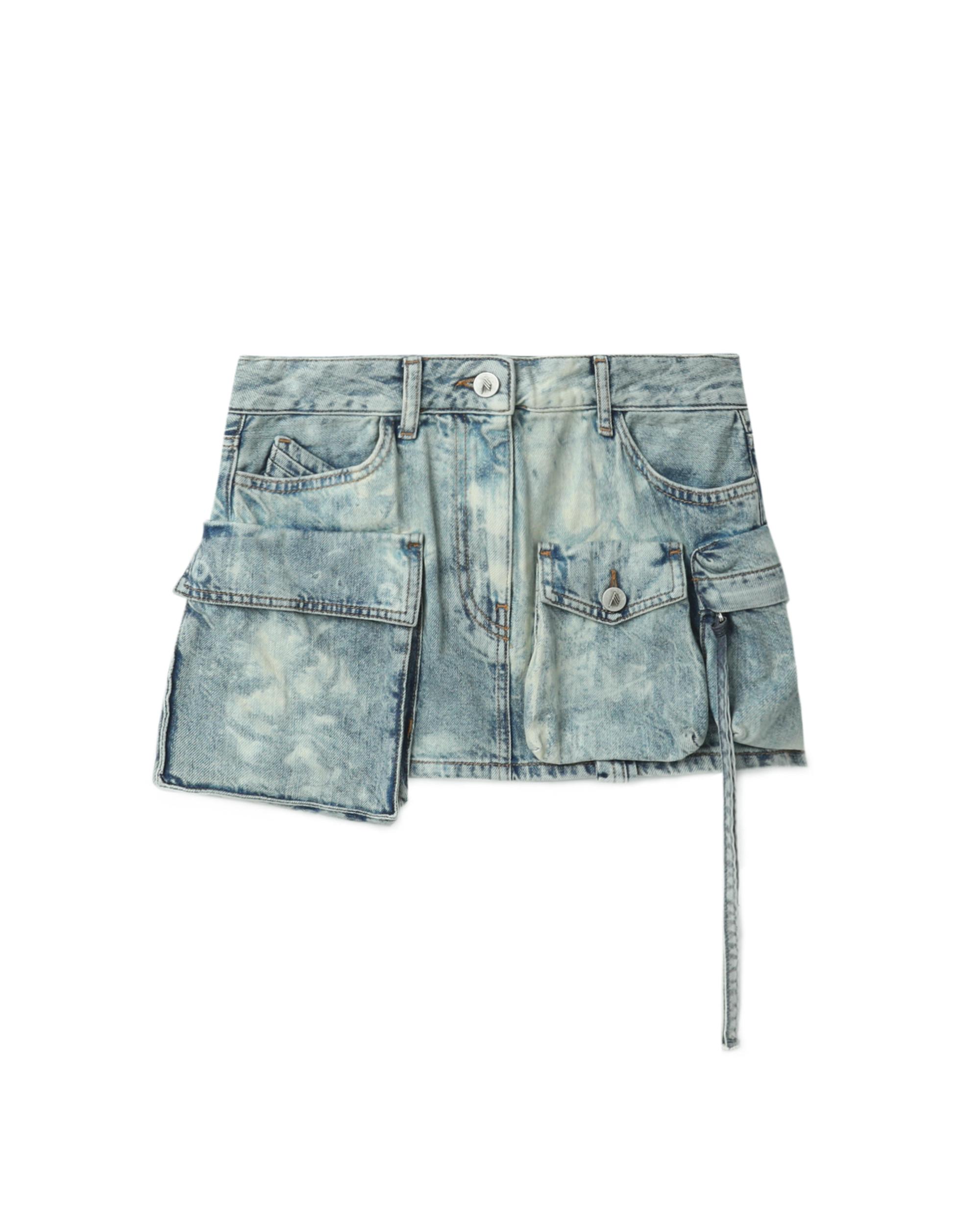 Denim cargo mini skirt by THE ATTICO