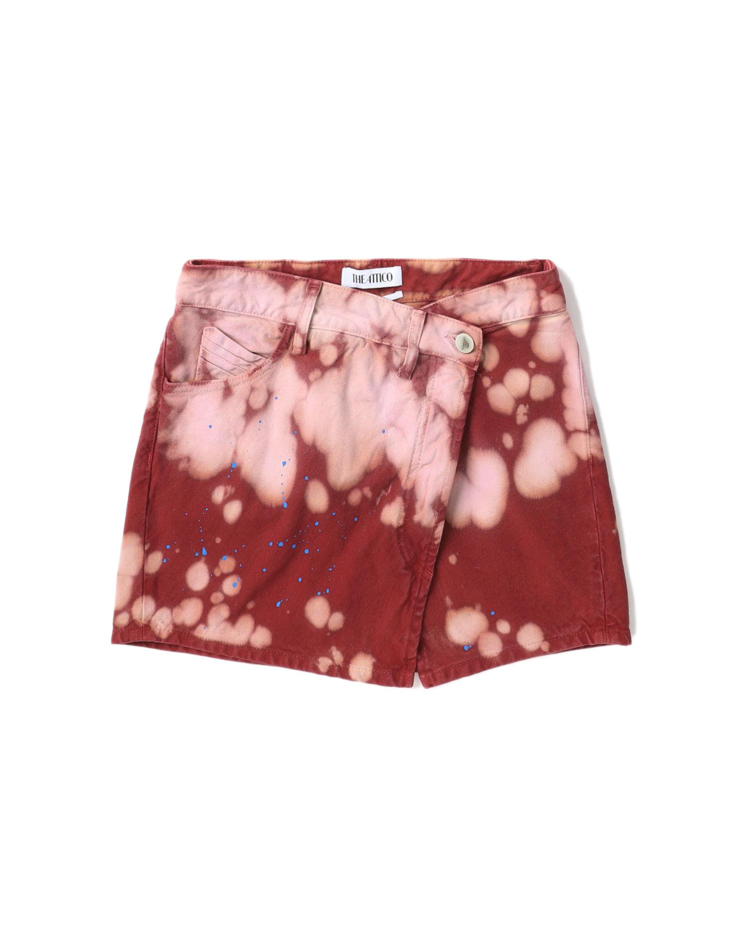 Eudra pink and Bordeaux mini skirt by THE ATTICO