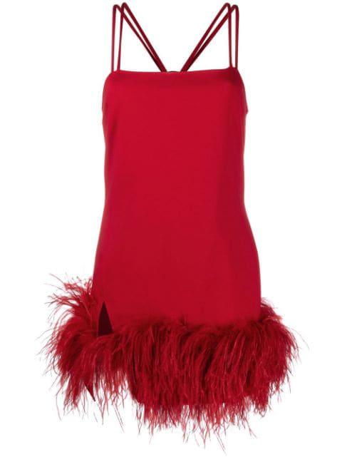 Fujiko feather-trim minidress by THE ATTICO