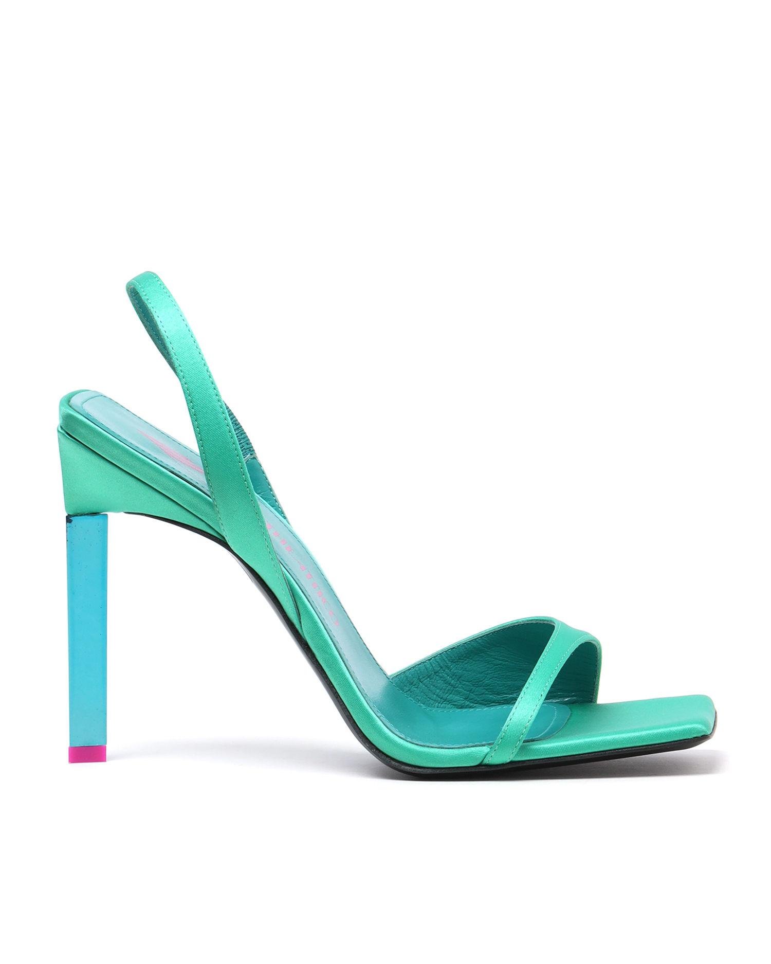"Ginger'' emerald sandals by THE ATTICO