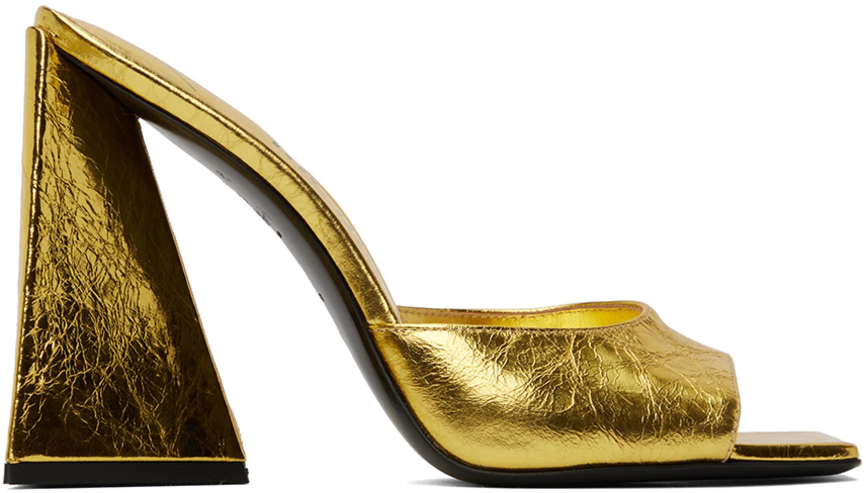 Gold Devon Mules by THE ATTICO