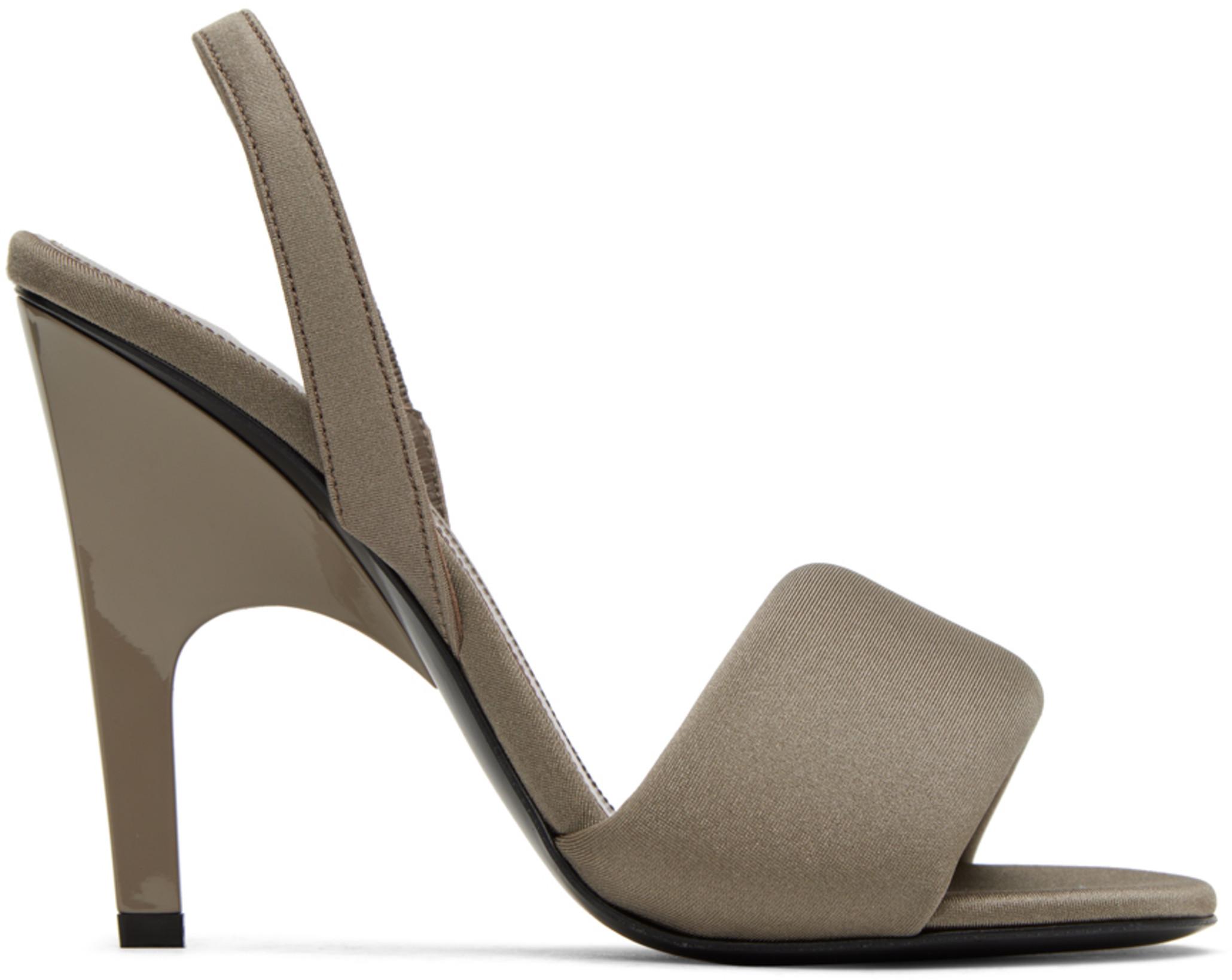 Gray Rem Heeled Sandals by THE ATTICO