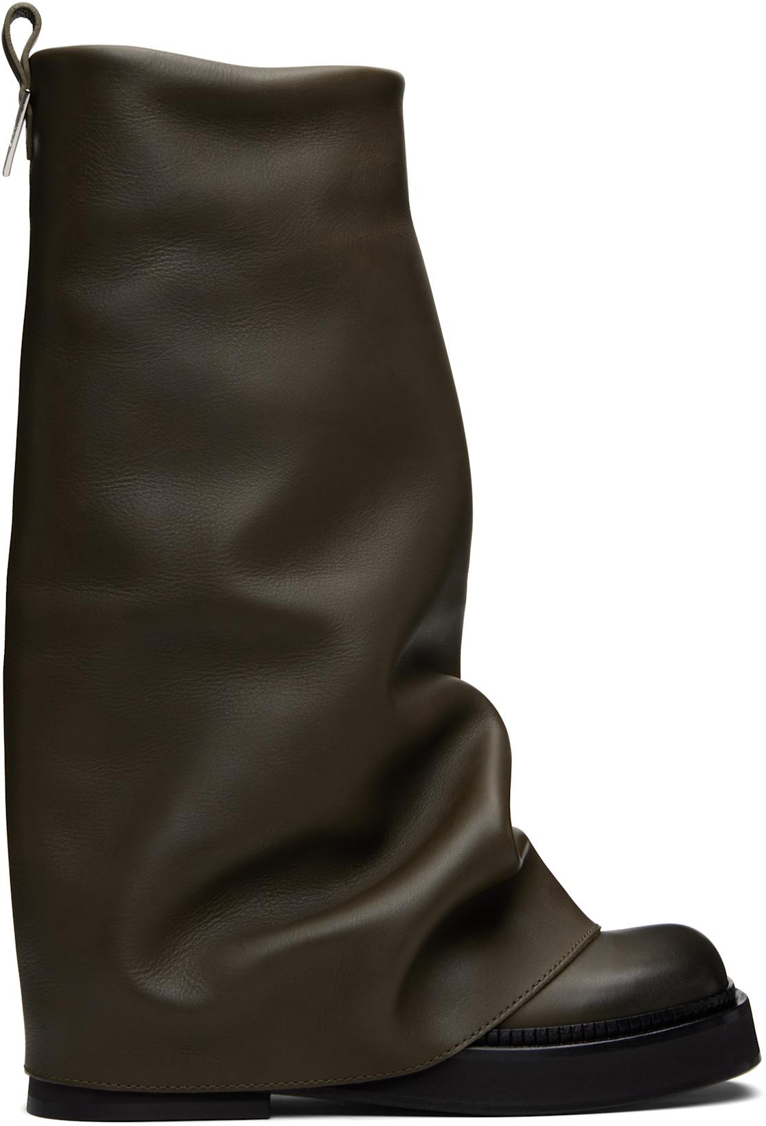 Green Robin Combat Boots by THE ATTICO