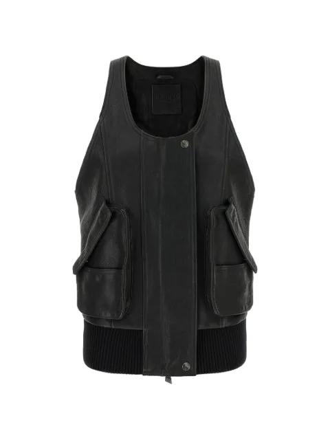 Hammered leather gilet by THE ATTICO