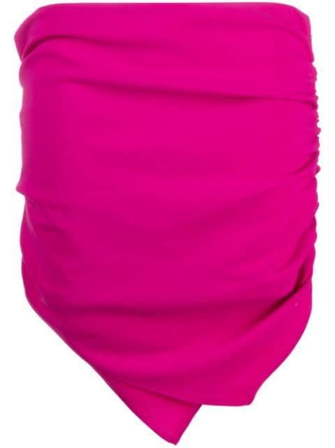 Hatty ruched asymmetric miniskirt by THE ATTICO