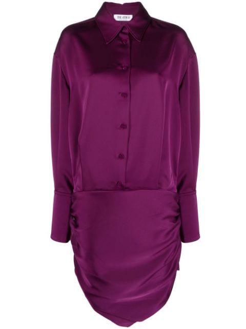 Hatty satin mini shirtdress by THE ATTICO