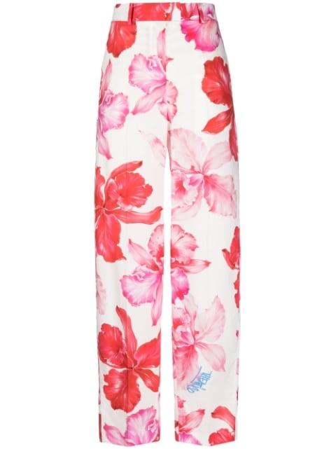 Jagger floral-print tapered trousers by THE ATTICO