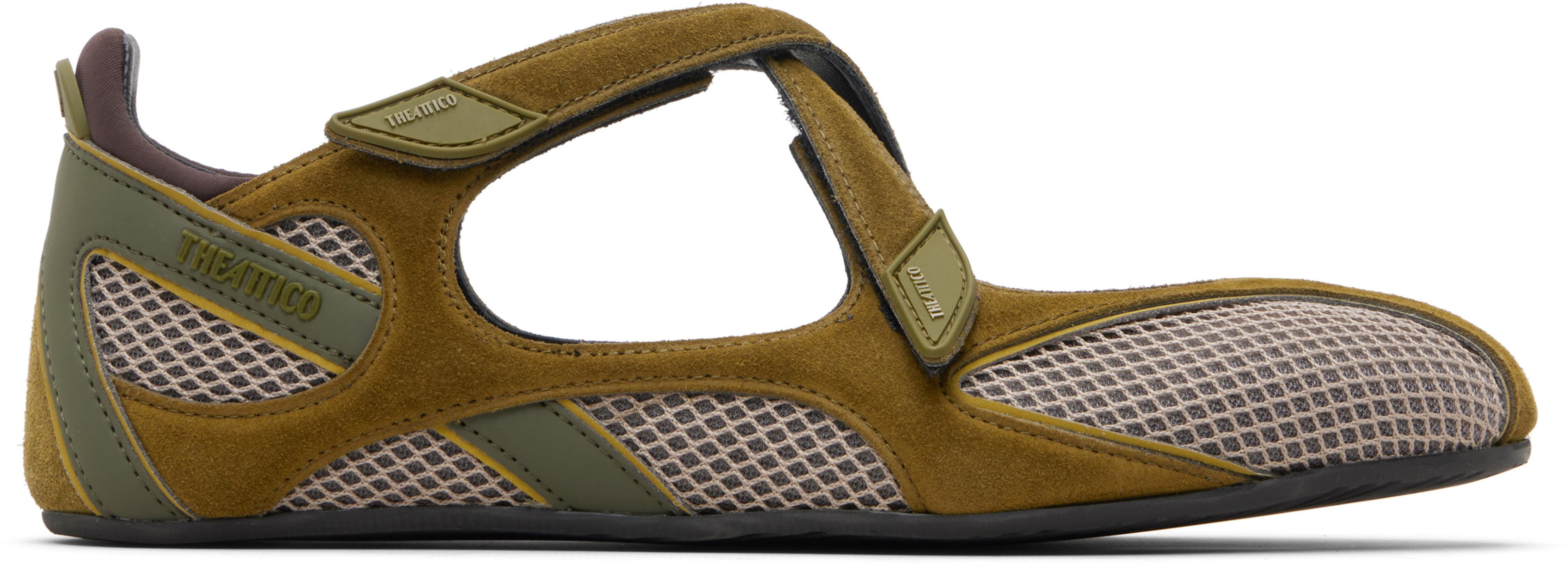 Khaki Floor 01 Ballerina Flats by THE ATTICO