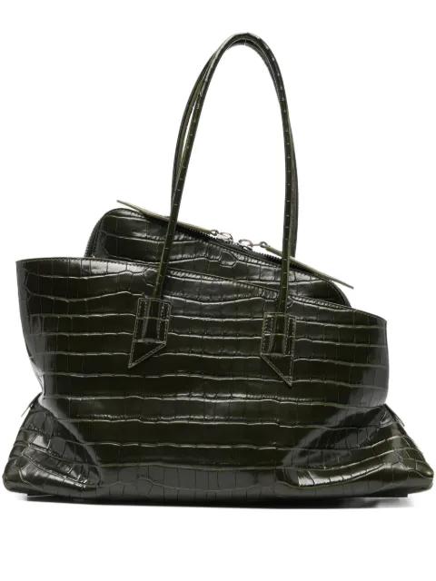 La Passeggiata croc embossed medium tote bag by THE ATTICO