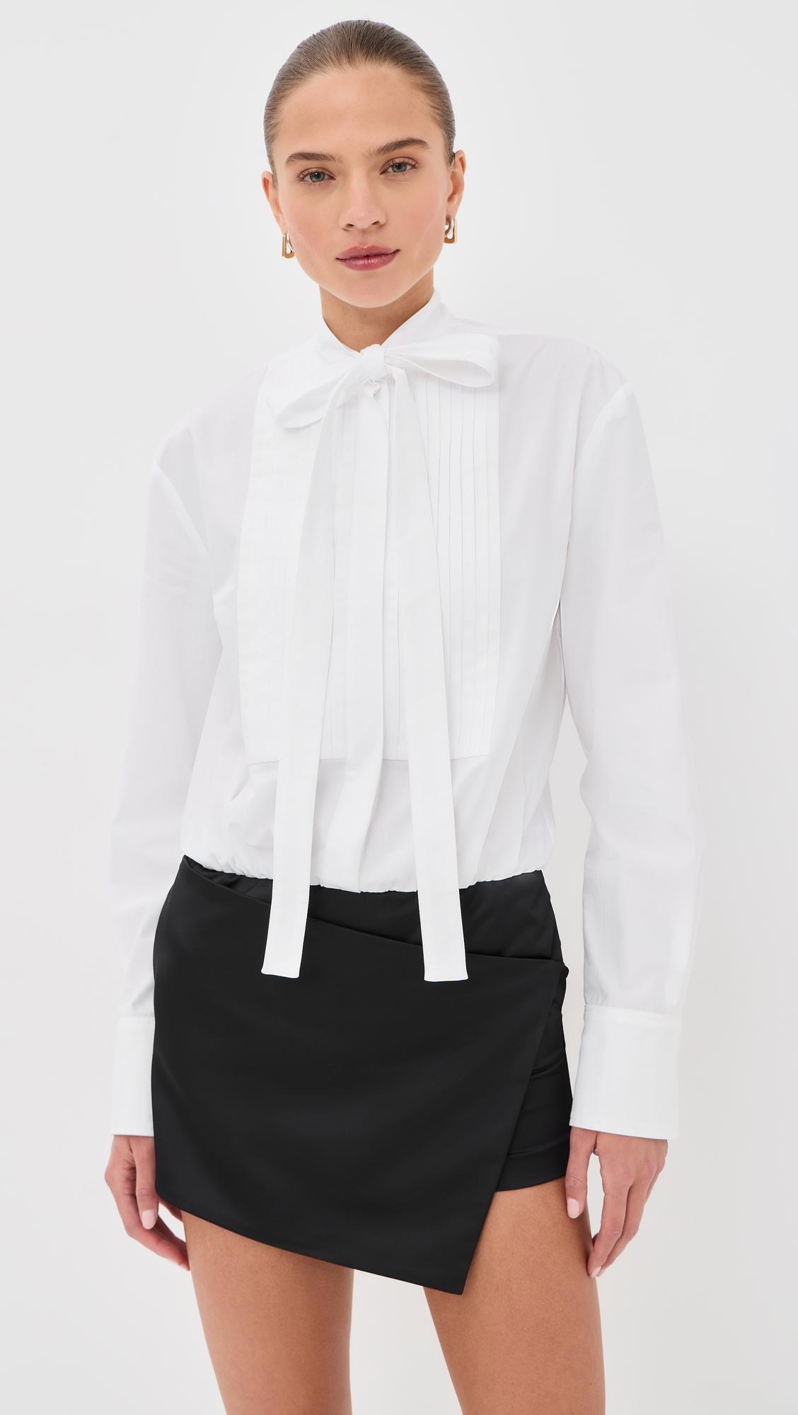 Mini Shirt Dress with Necktie by THE ATTICO