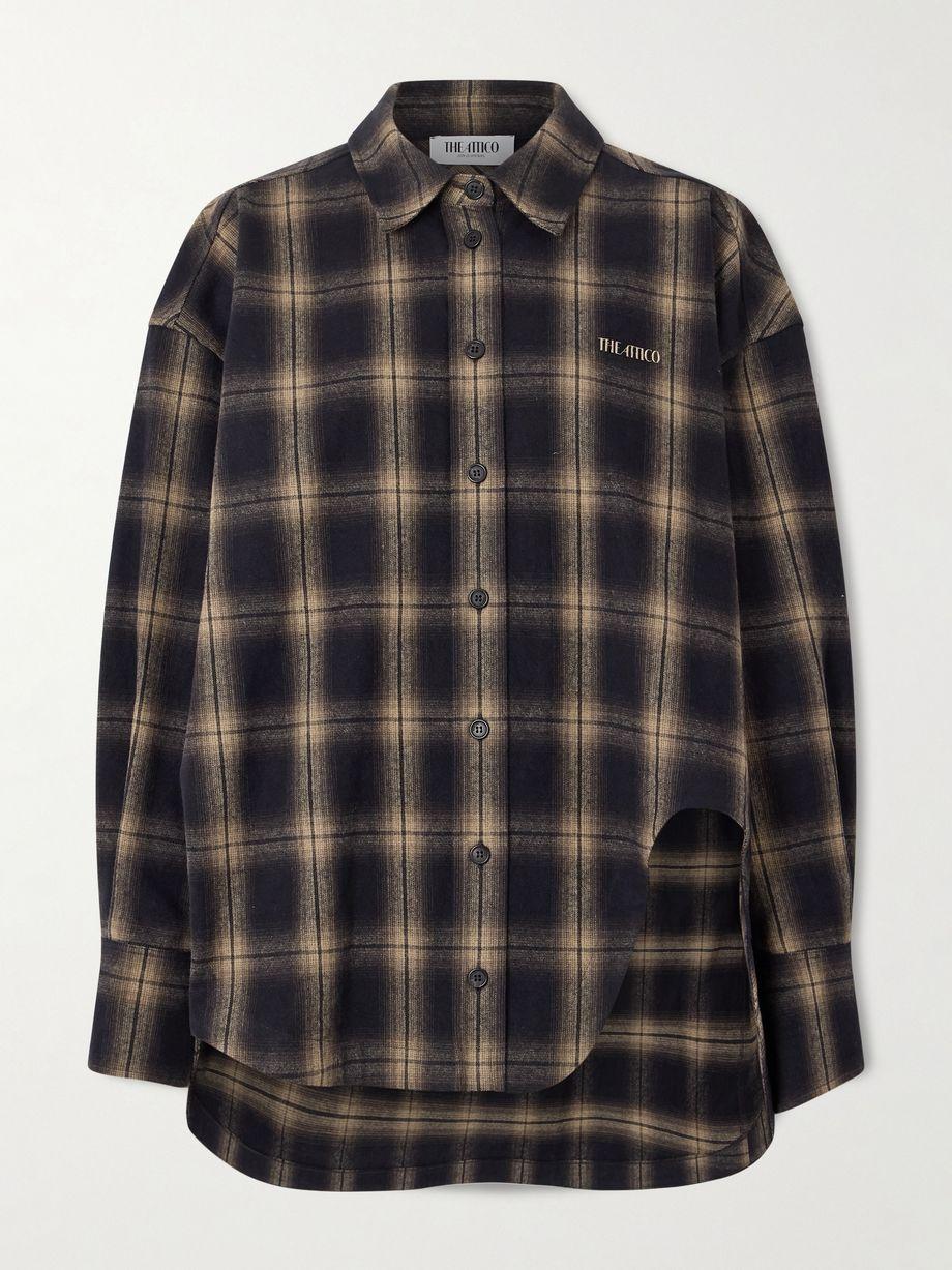 Oversized checked cotton-flannel shirt by THE ATTICO