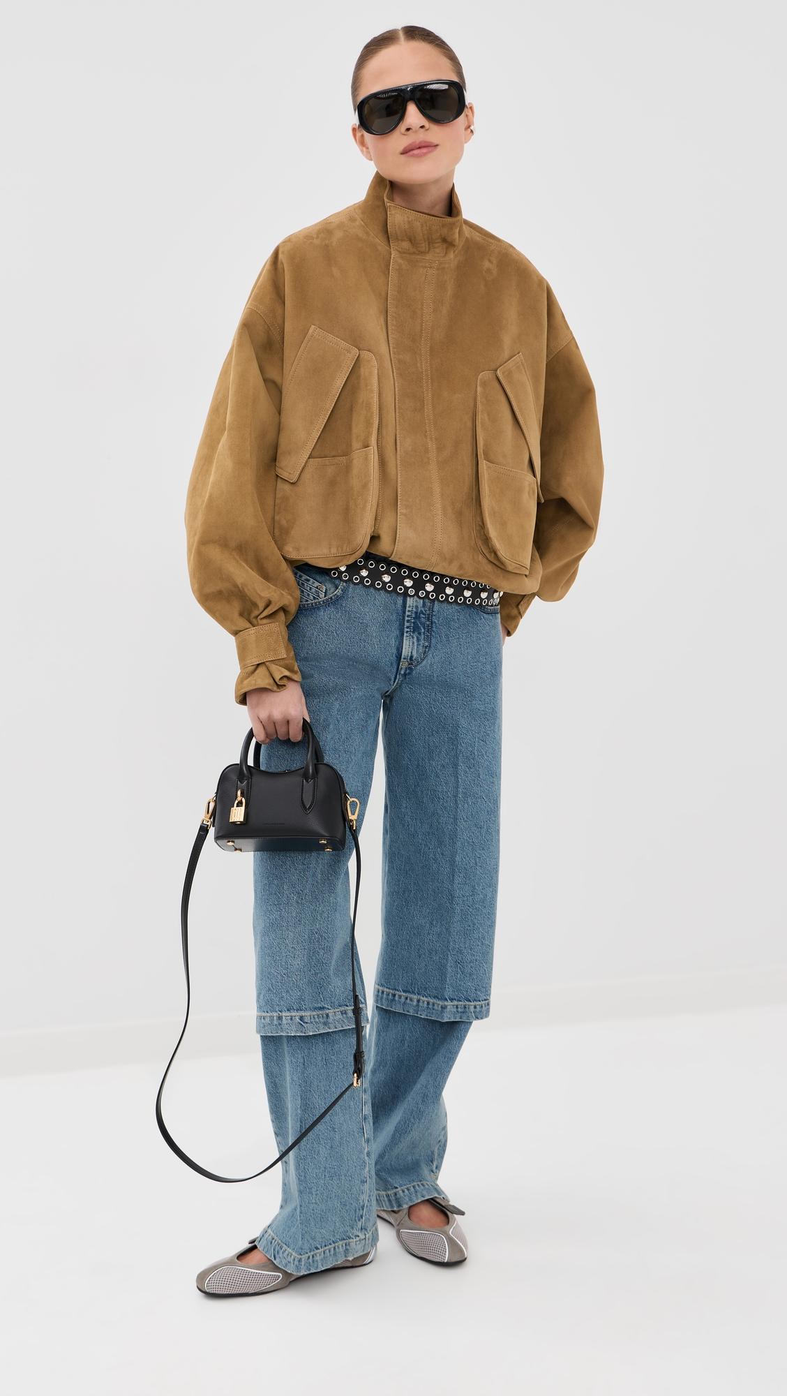 Paneled Wide Leg Jeans by THE ATTICO
