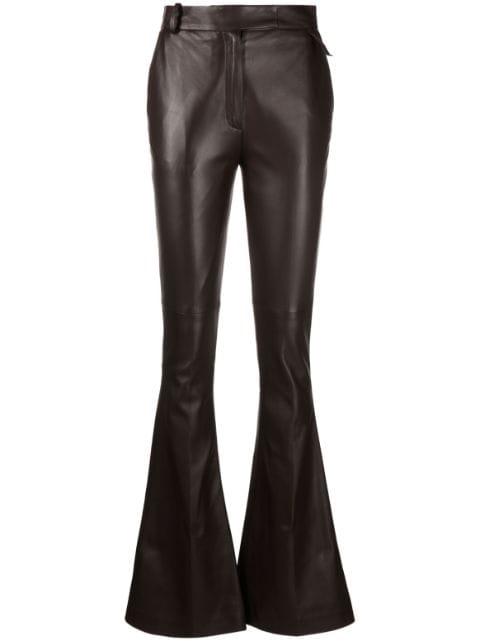 Piaf leather flared trousers by THE ATTICO