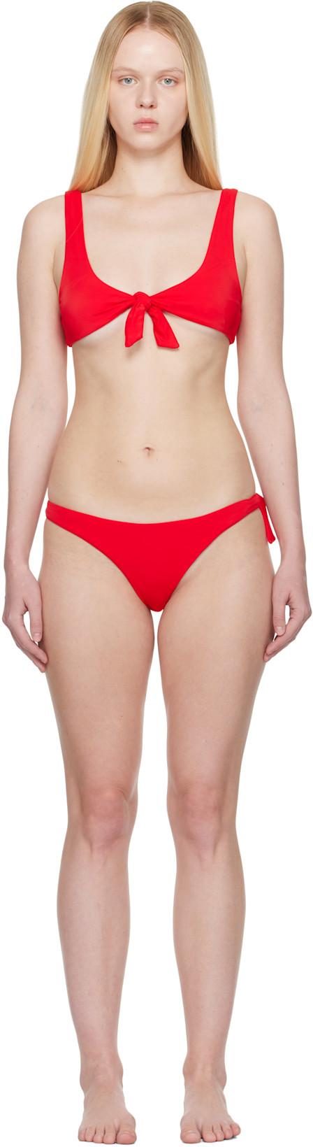 Red Self-Tie Bikini by THE ATTICO