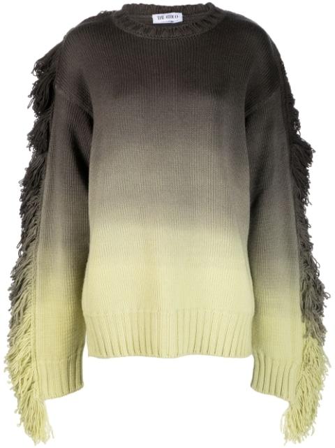 Rundie fringe-trimmed ombré sweater by THE ATTICO