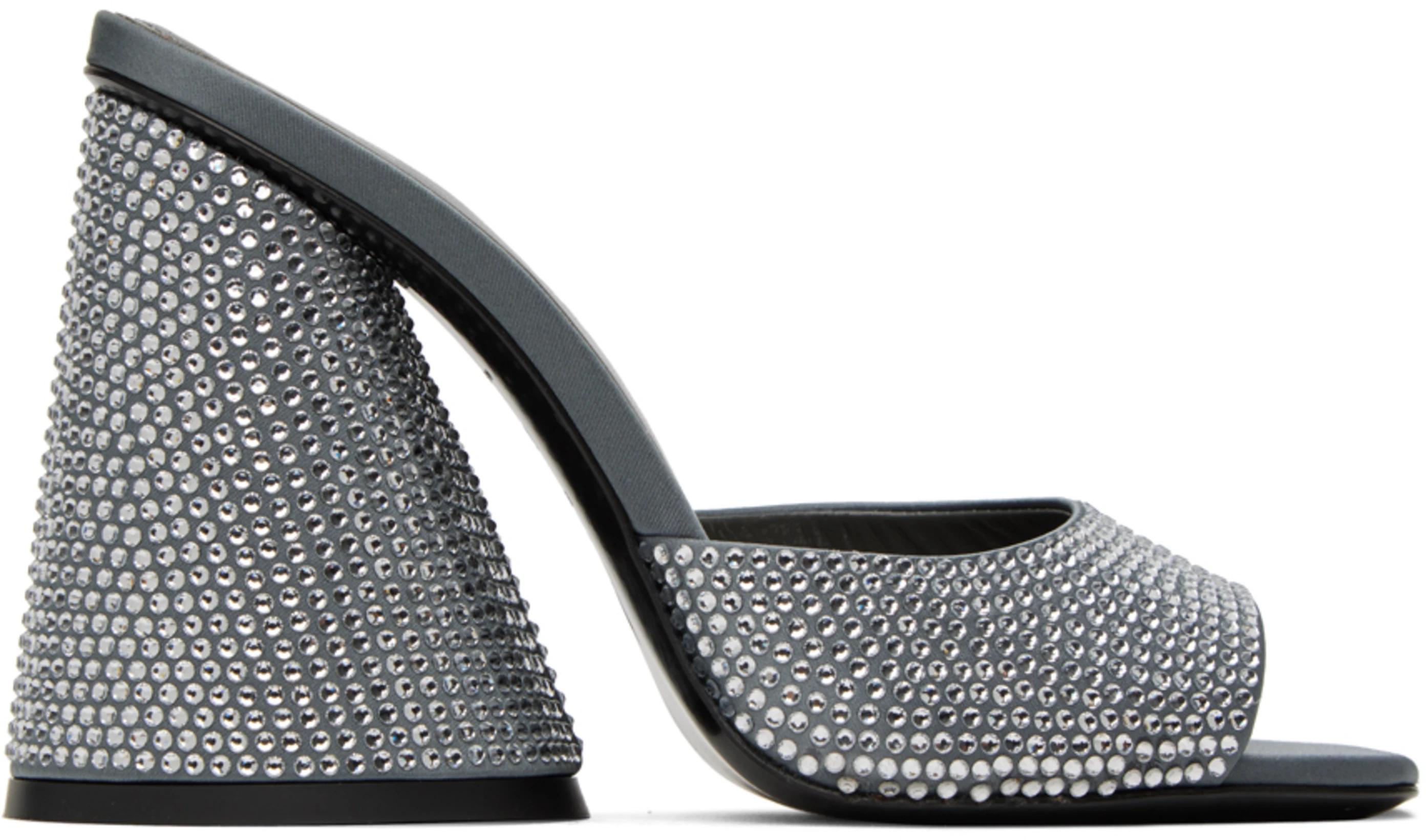 Silver Luz Heeled Sandals by THE ATTICO
