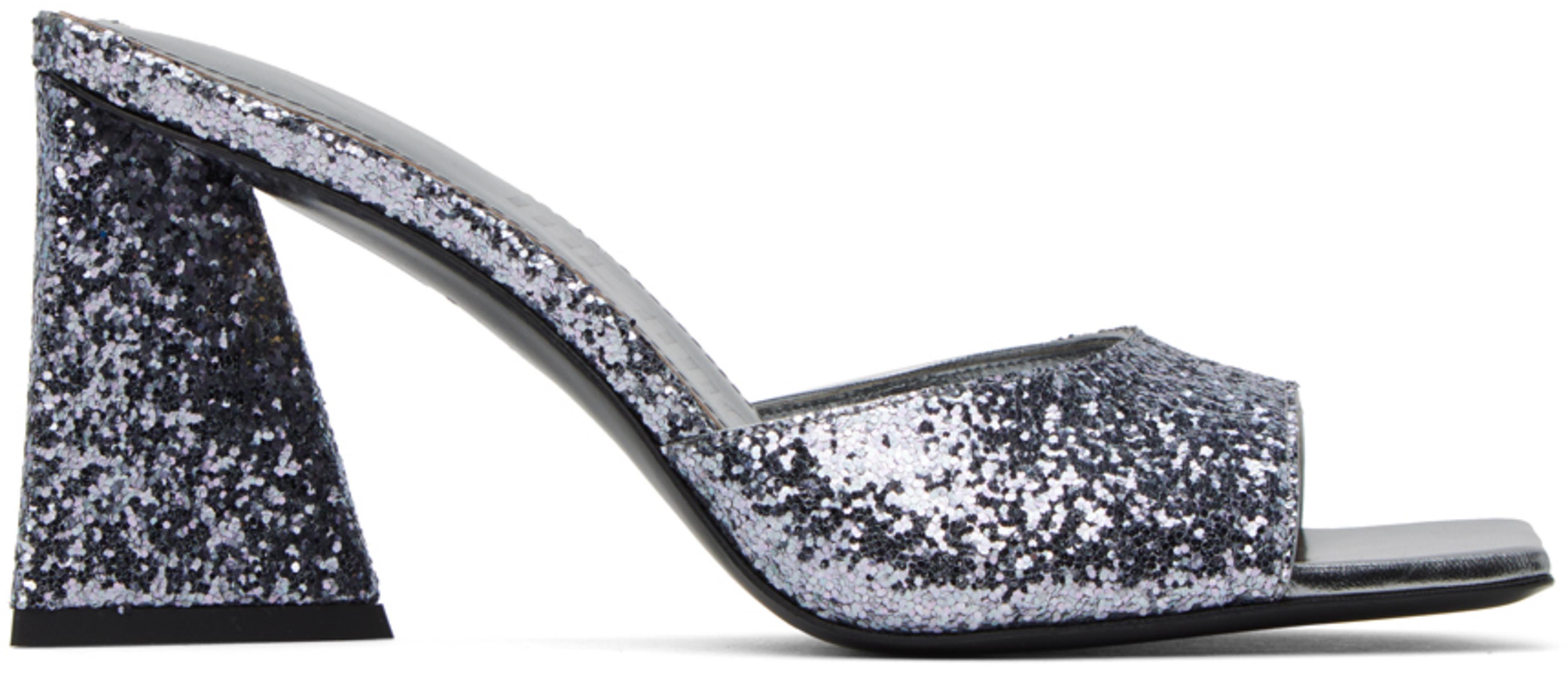 Silver Mini Devon Mules by THE ATTICO