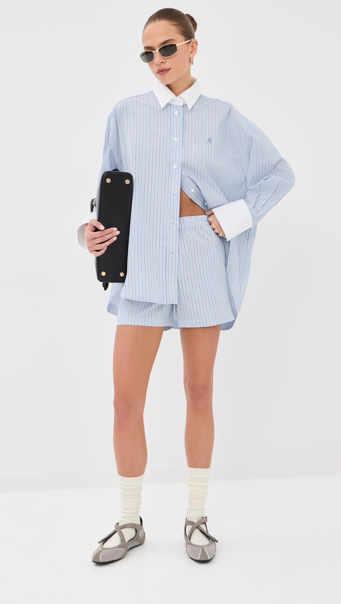 Stripe Shorts by THE ATTICO