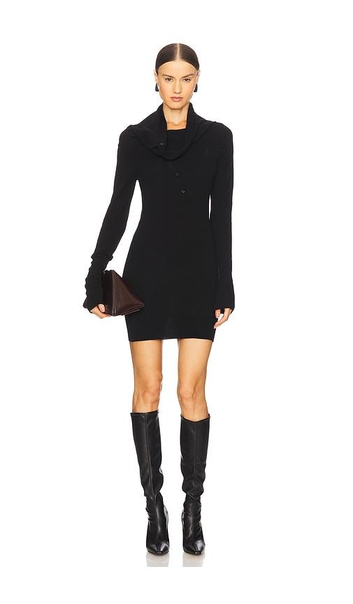 THE ATTICO Cashmere Mini Dress in Black by THE ATTICO