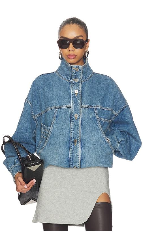 THE ATTICO Denim Bomber Jacket in Blue by THE ATTICO
