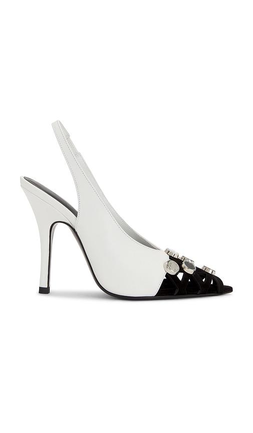 THE ATTICO Fiona 105mm Slingback in Black by THE ATTICO