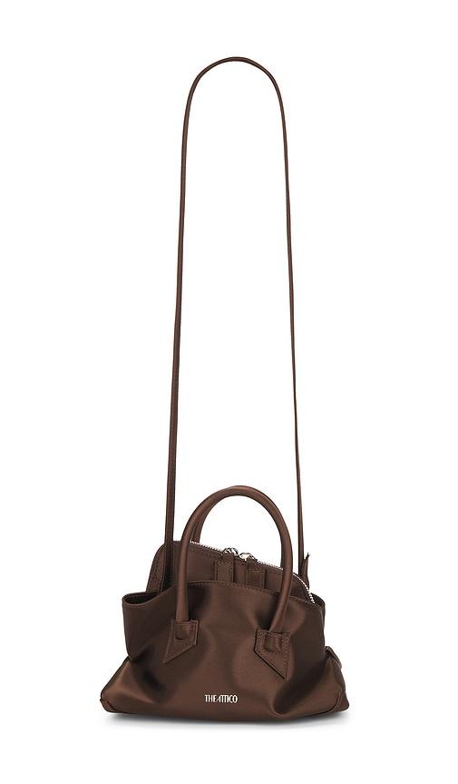 THE ATTICO La Passeggiata Mini Top Handle Bag in Brown by THE ATTICO