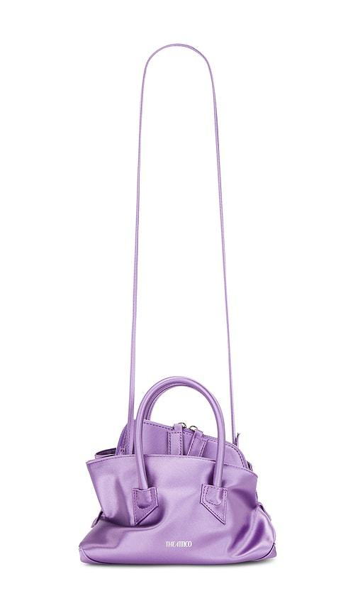 THE ATTICO La Passeggiata Mini Top Handle Bag in Purple by THE ATTICO