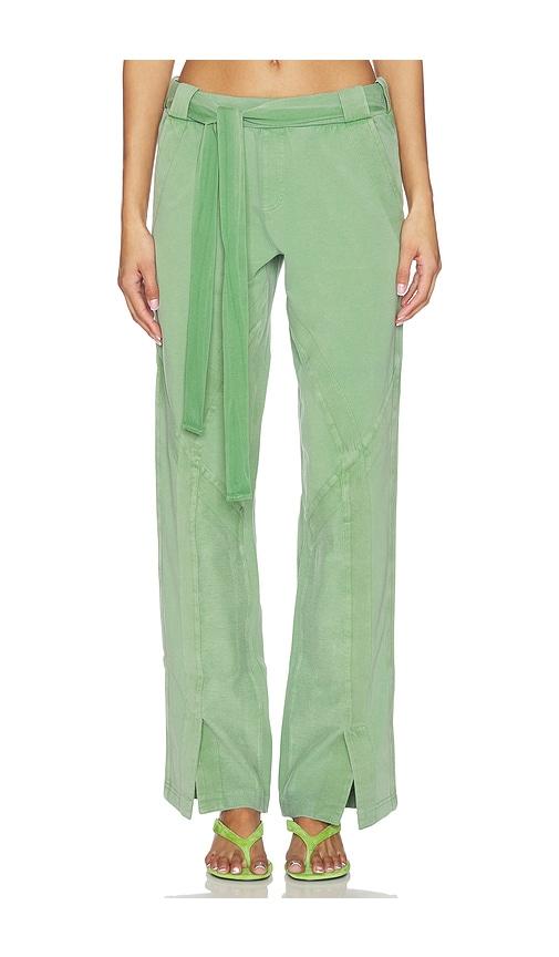 THE ATTICO Long Sweatpant in Green by THE ATTICO