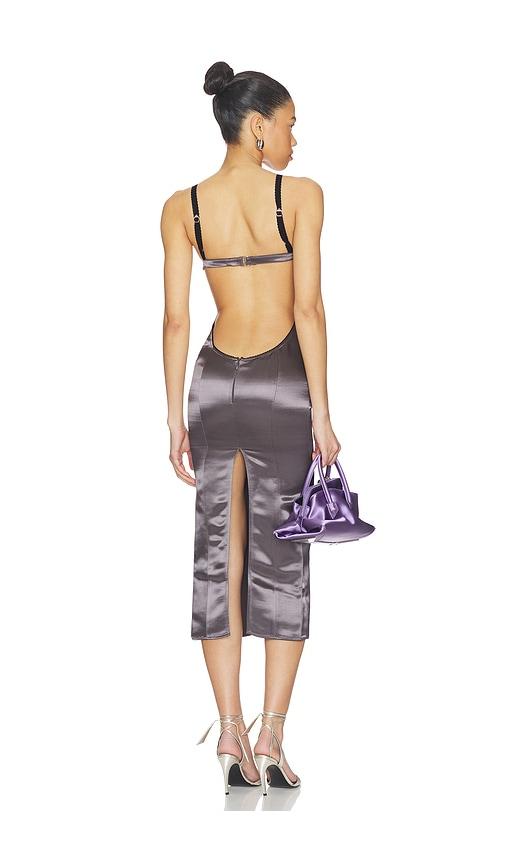 THE ATTICO Midi Dress in Grey by THE ATTICO