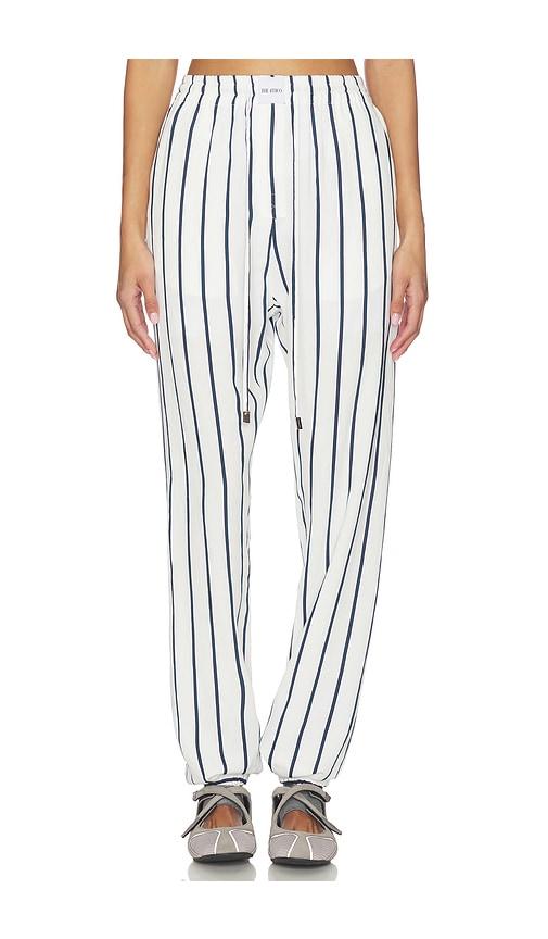 THE ATTICO Striped Pant in White,Blue by THE ATTICO