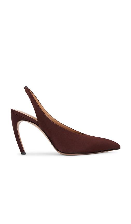 THE ATTICO Viper 95mm Slingback Heel in Brown by THE ATTICO
