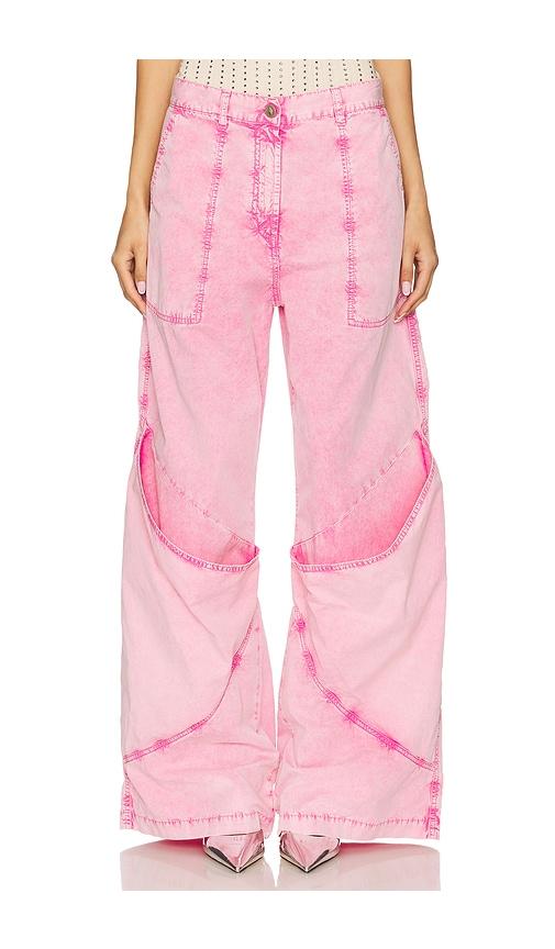 THE ATTICO Wide Leg Pant in Pink by THE ATTICO